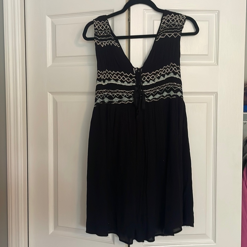Free people black flowy tank dress size medium